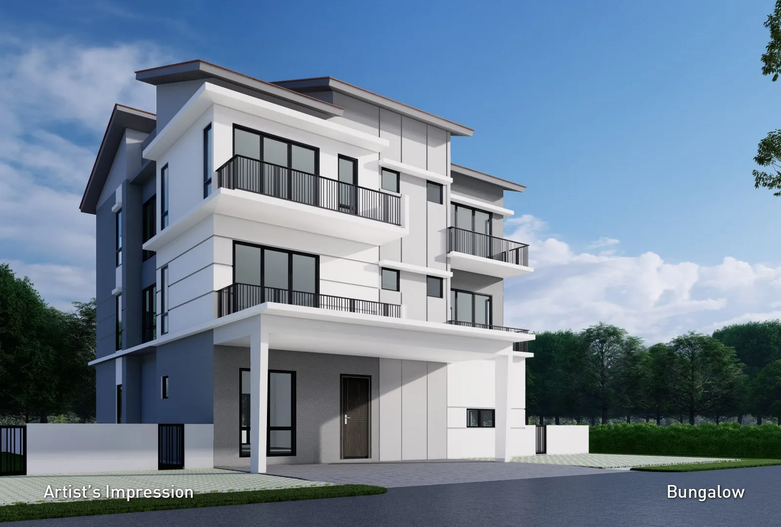 Daya Residence 3-storey bungalow, artist's impression